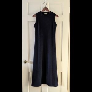Margaret Howell Navy Blue Sleeveless Wool Dress - Size 2 - Made in Japan